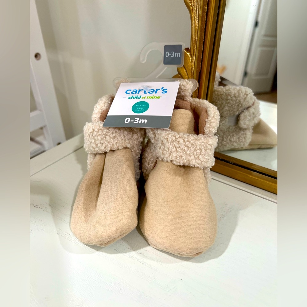 Brand New | Carter’s Child of Mine | Sherpa Booties | 0-3 Months